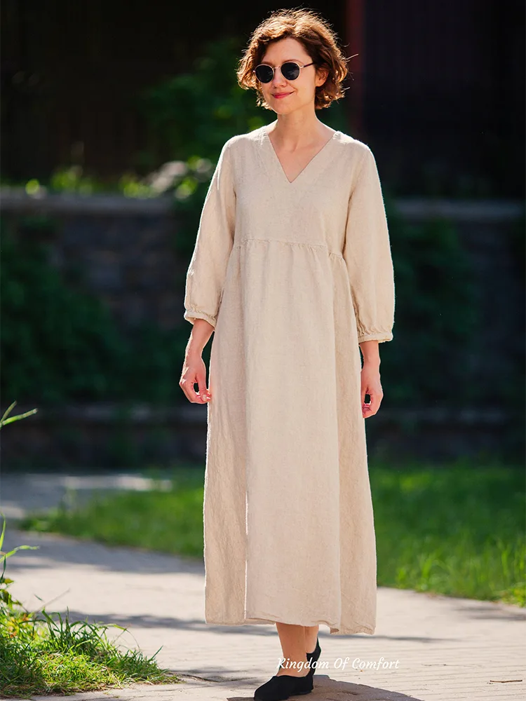 Vestido de lino: manteniéndote fresco y elegante en verano ~