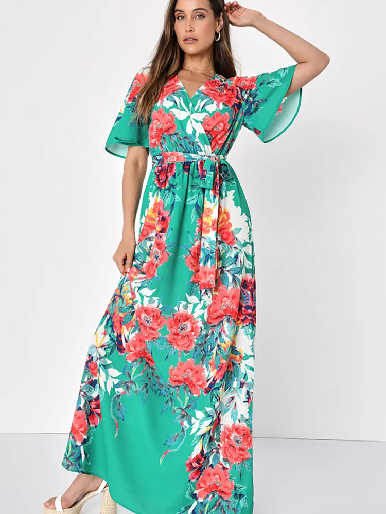 Mini vestido casual para mujer de vacaciones Boho
